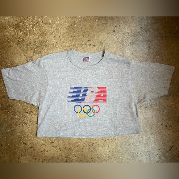 Levi's Tops - Vintage 1980 Levi’s Olympics cropped Tee - Large